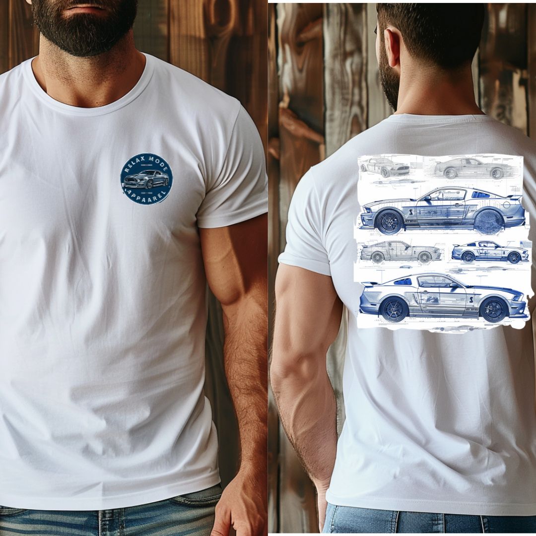 2012 Shelby GT 500 Blue Print T shirt