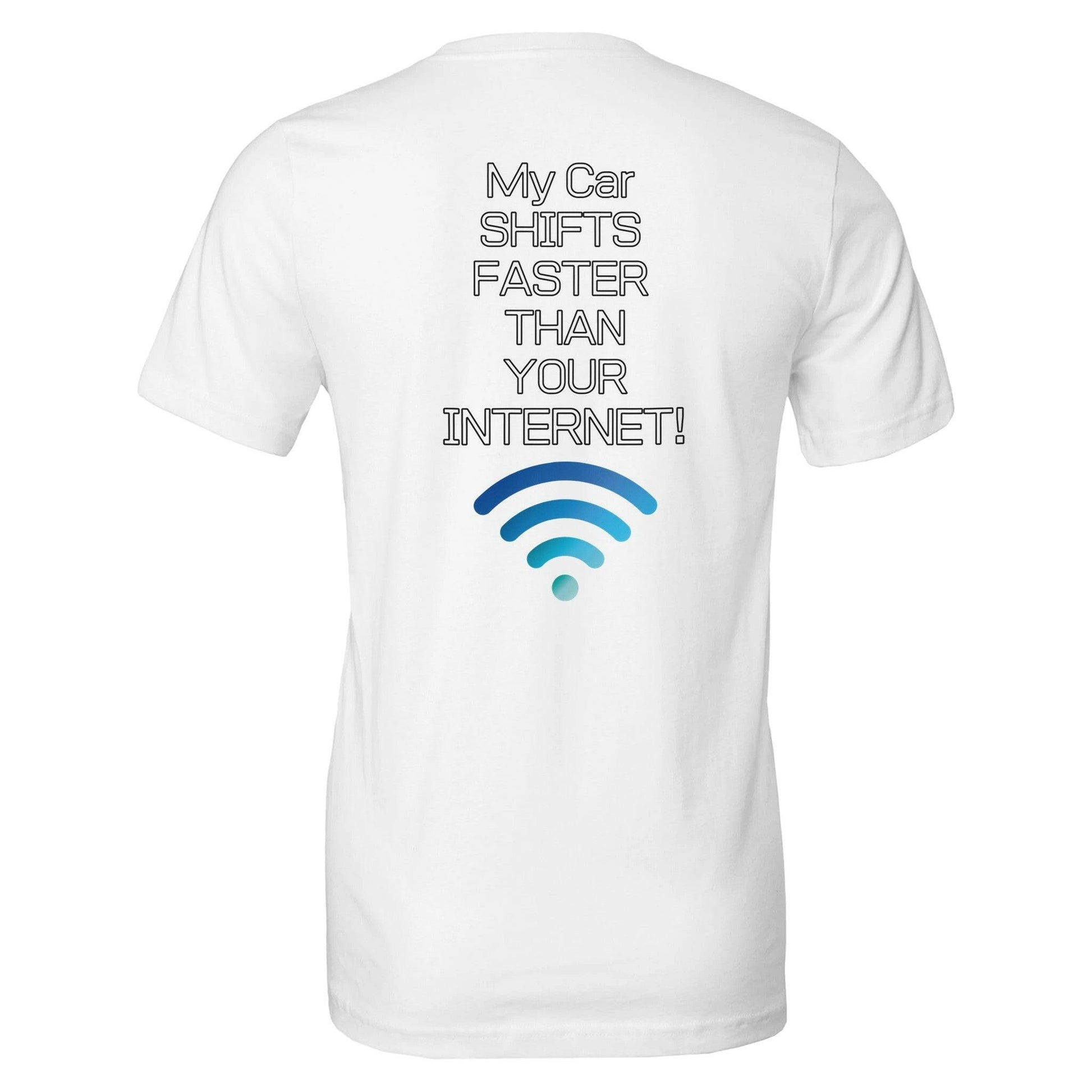 White Car t shirt internet